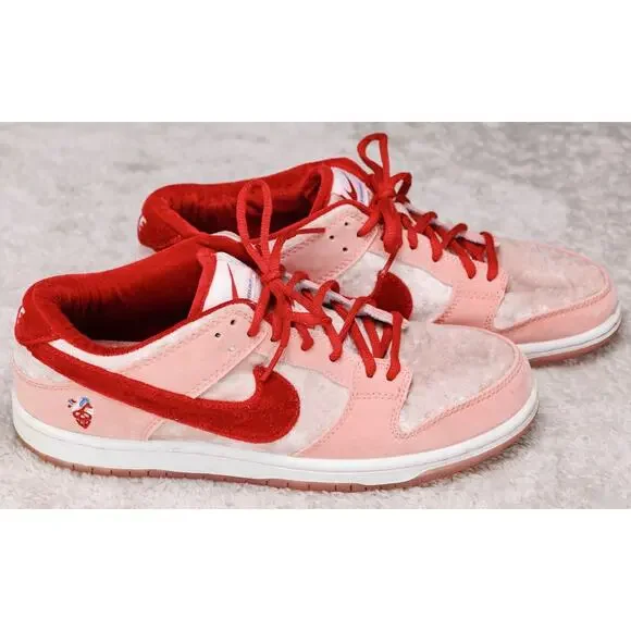 Nike SB Dunk Low Strangelove Pink Red Sneakers Mens 8.5 Womens 10 CT2552-800 - Picture 9 of 16